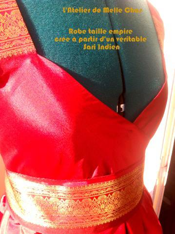 Décolleté Robe Sari indien sur mesure - Août 2013